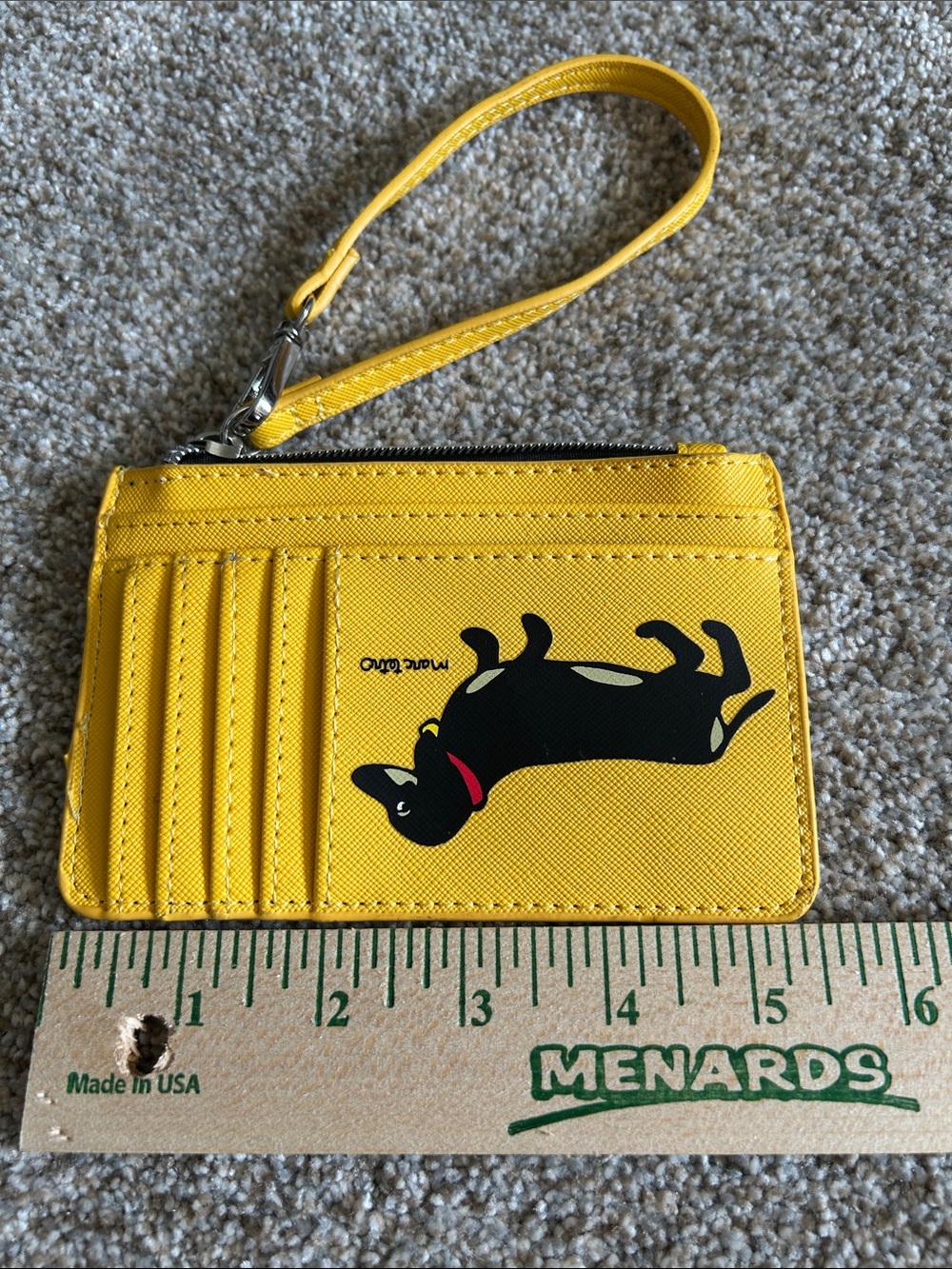Yellow Dachshund Wristlet Card Holder by Marc Tetro - Picture 5 of 6